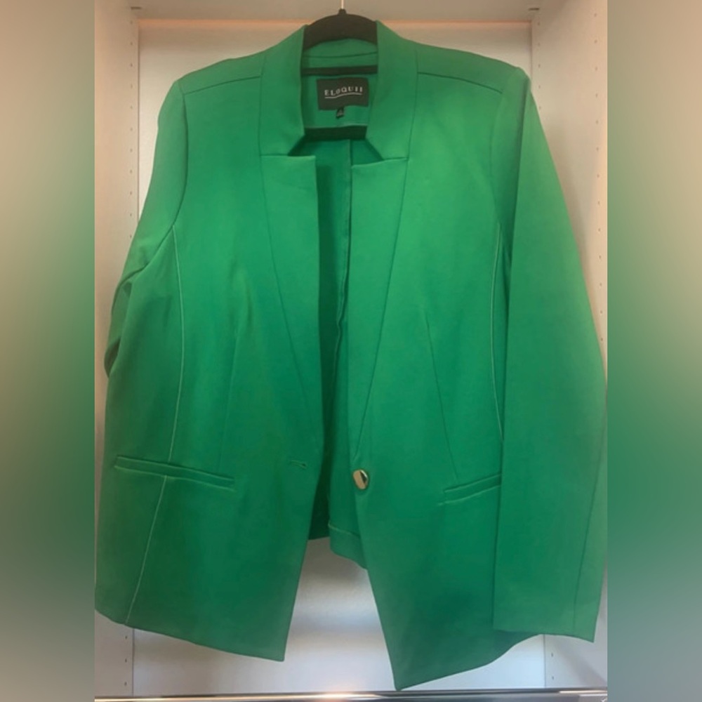 Eloquii Kelly Green Blazer